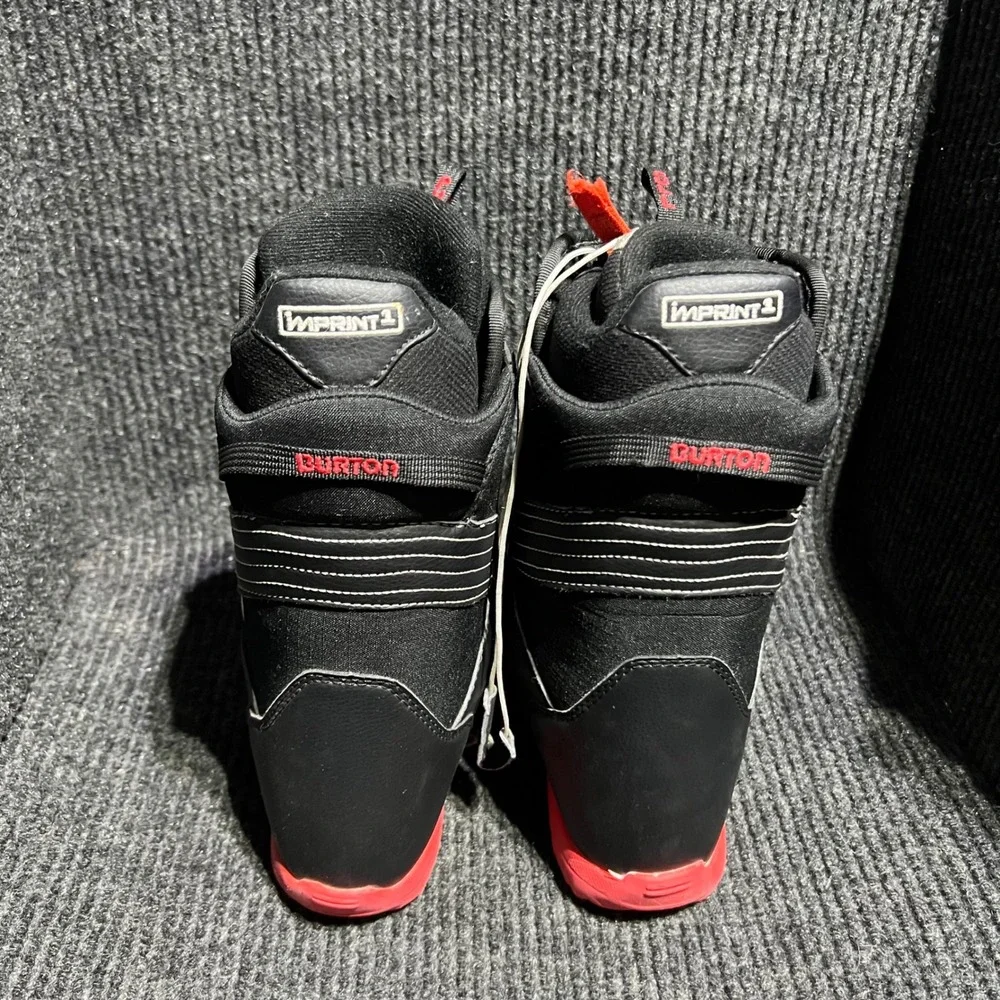 Burton Zipline Snowboard Boots Youth 4 Black Red BOA Lacing Imprint 1 Liner